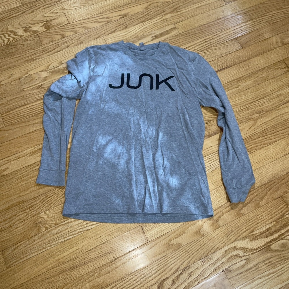 Junk Brand Workout Long Skeeve T-shirt Large Heather Gray